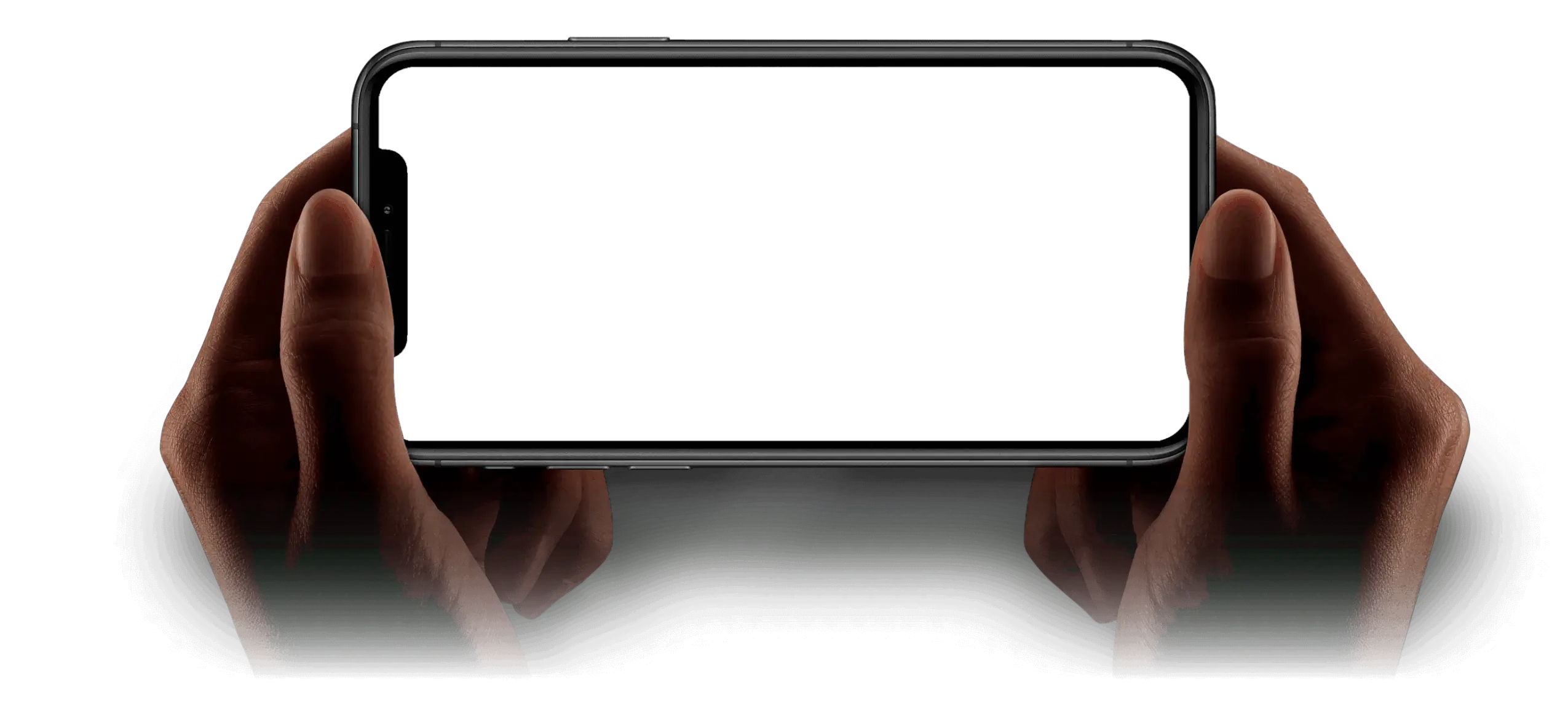 Celular nas mãos abrindo o lado das transformações reais